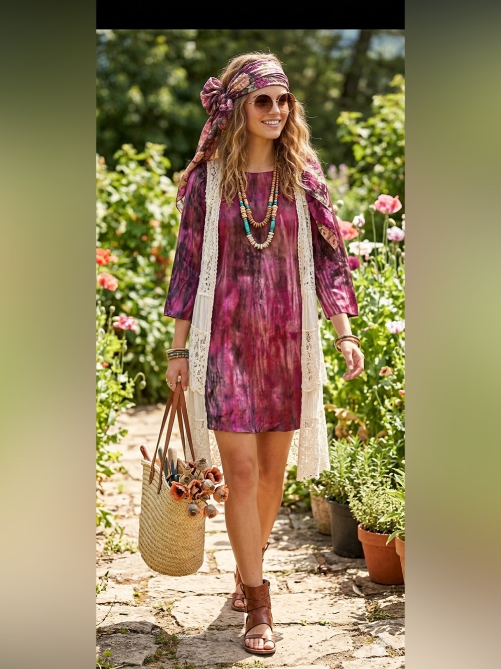 Alice + Olivia Silk Shift Tunic Watercolor dress Dress boho Pink Black